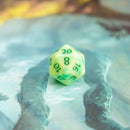 Green Swirl Dice Set