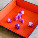Purple and White Two Tone Dice Set