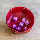 Purple and White Two Tone Dice Set