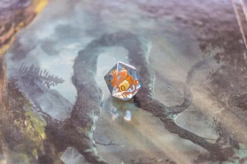 Orange Mushroom Dice Set
