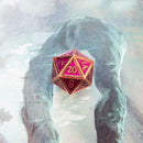 Purple and Rose Gold Metal Dice Set