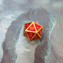 Red and Gold Metal Dice Set