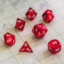 Red Metal Dice Set