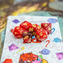 Red and Black Galaxy Dice Set