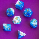 Two Tone Sky Blue Dice Set