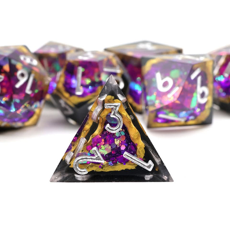 Regal Relic | Geode Dice | 7 Piece Set - Only-Games