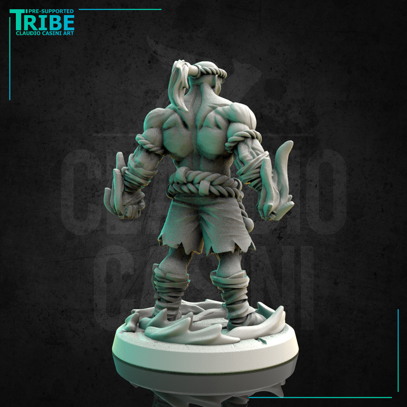 (0240) Male human elf firbolg tiefling half orc muay thai fighter monk shaolin - Only-Games