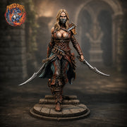 Masked Rogue Assassin Miniature – Stealth Thief Character | Zylah Original | DnD Pathfinder RPG | 28mm 32mm 54mm 75mm 100mm - Only-Games