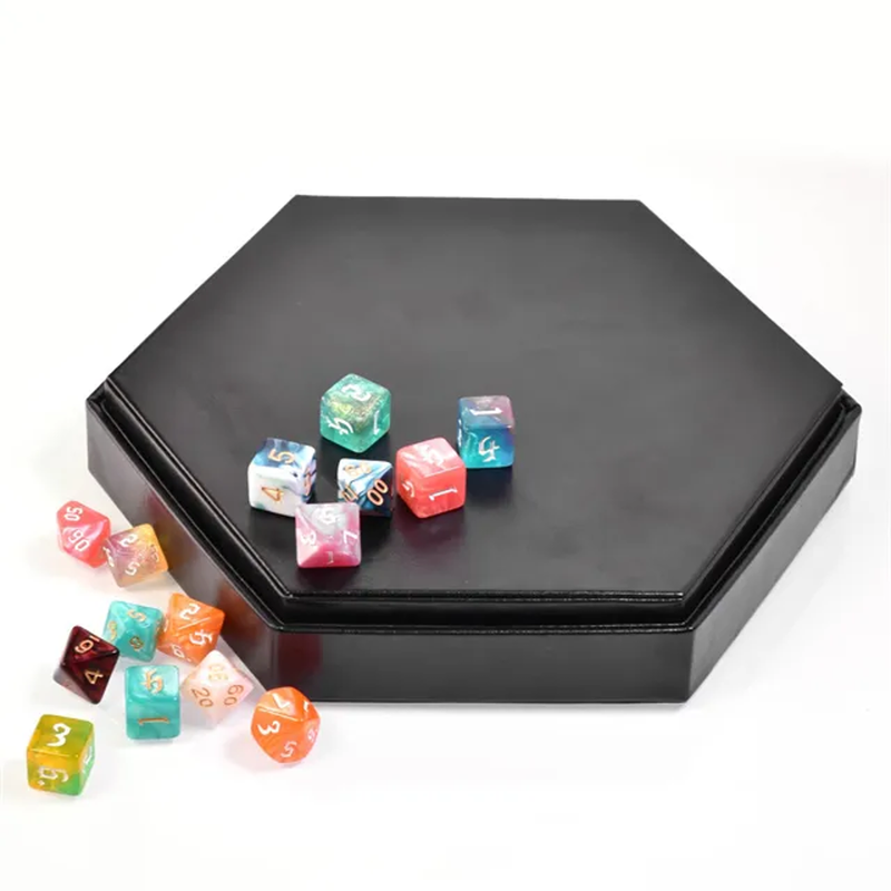 Tray of Fates | Hexagonal Dice Tray | Red Felt - Only-Games