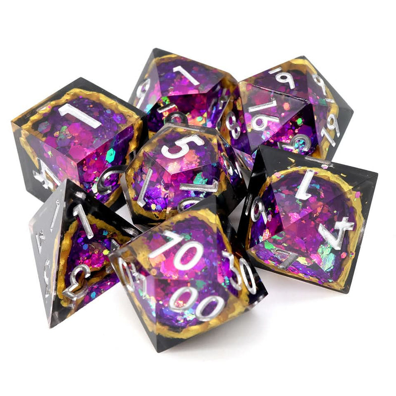 Regal Relic | Geode Dice | 7 Piece Set - Only-Games