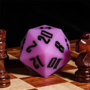 Jester's Bounce | 55mm Luminous D20 Silicone | Purple - Only-Games