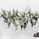 English Knights on foot with sword - 14th Century - 2024 Set (28mm - Historic Scale) - Only-Games
