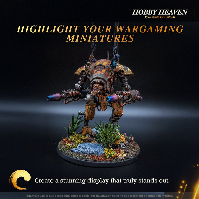 100mm Round Plain Plastic Bases - Only-Games