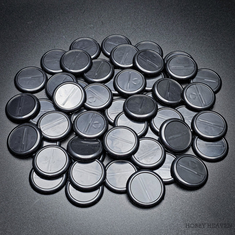 30mm Wide Lip Round Plastic Bases - Only-Games