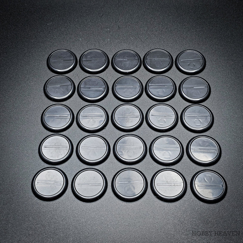 30mm Wide Lip Round Plastic Bases - Only-Games