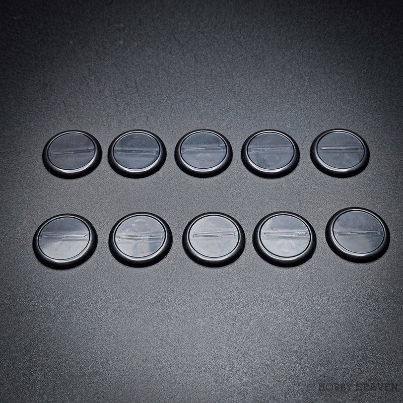 30mm Wide Lip Round Plastic Bases - Only-Games