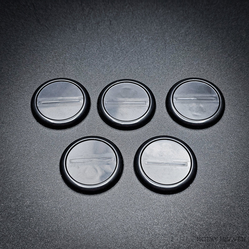 30mm Wide Lip Round Plastic Bases - Only-Games