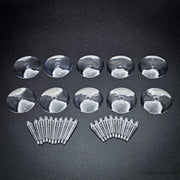 32mm Round Flying Clear Plastic Base - Only-Games