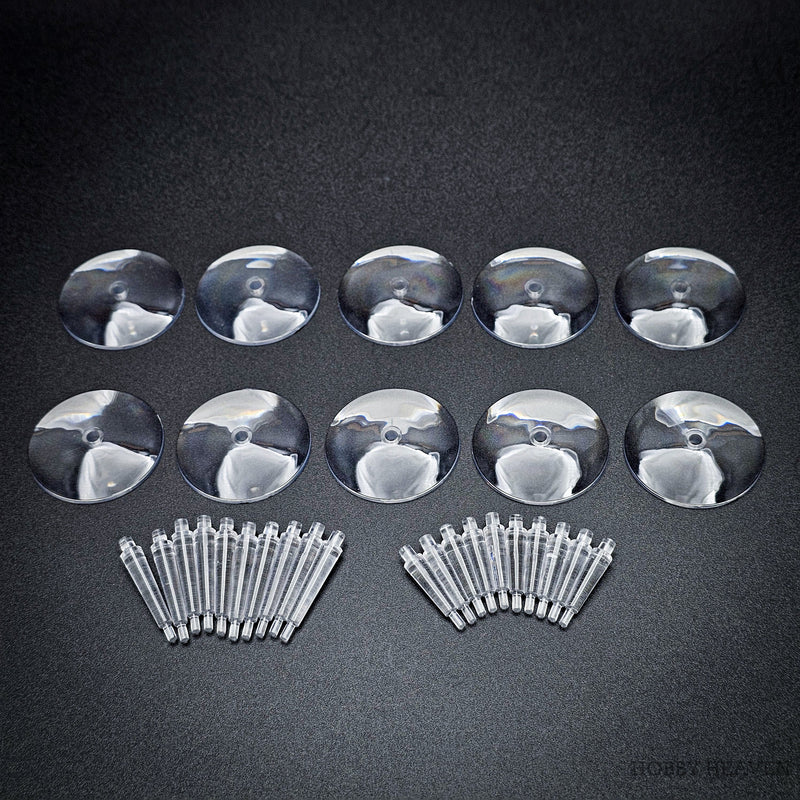 32mm Round Flying Clear Plastic Base - Only-Games