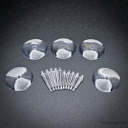 32mm Round Flying Clear Plastic Base - Only-Games