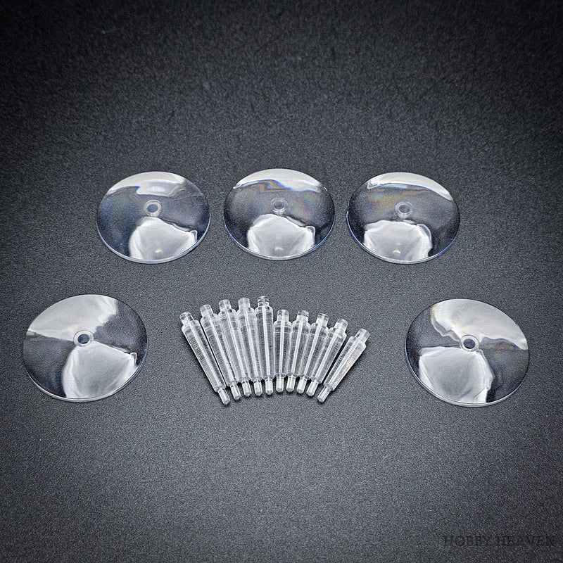 32mm Round Flying Clear Plastic Base - Only-Games