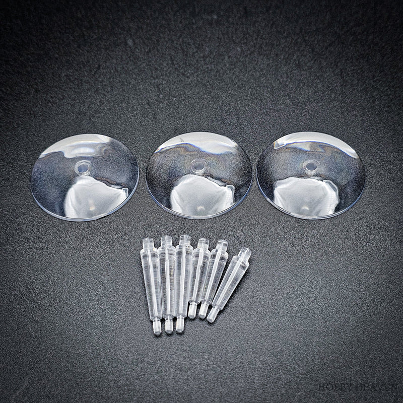 32mm Round Flying Clear Plastic Base - Only-Games