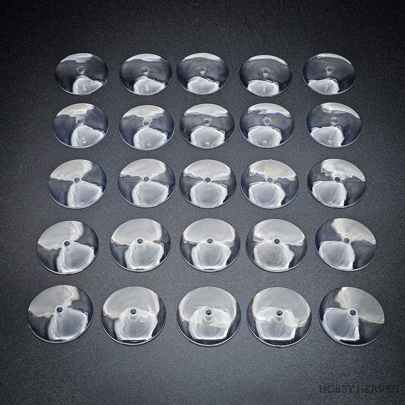 32mm Round Flying Clear Plastic Base - Only-Games