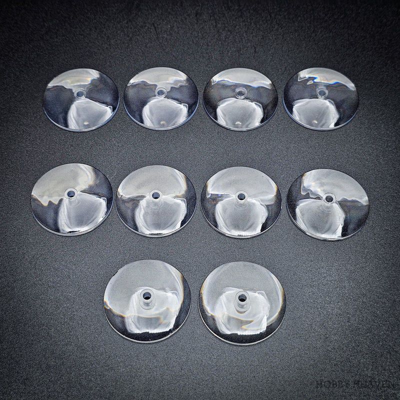 32mm Round Flying Clear Plastic Base - Only-Games