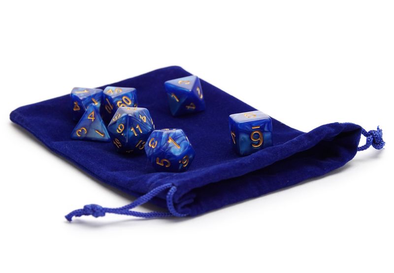 Plain Dice Bag - Blue - Only-Games