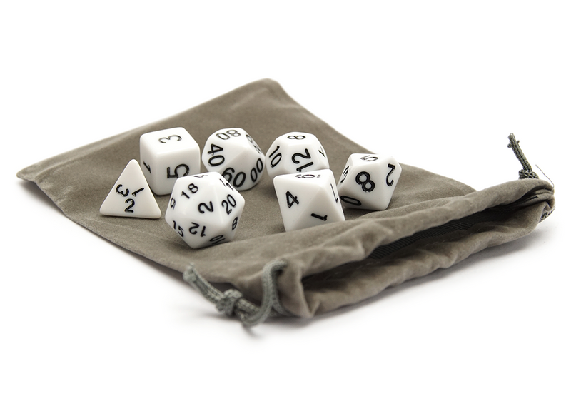 Plain Dice Bag - Grey - Only-Games
