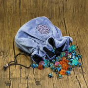 Velvet Vault | Super-Soft Large Dice Bag | Blue - Only-Games