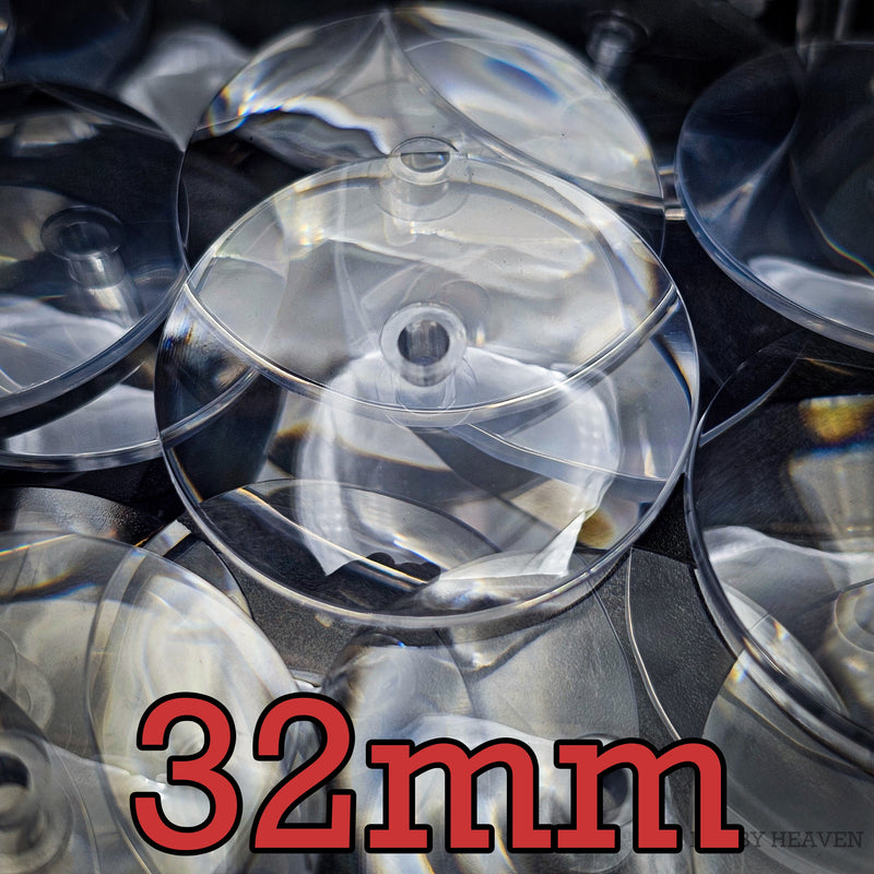 32mm Round Flying Clear Plastic Base - Only-Games