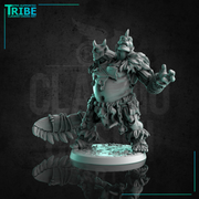 (L 0060) Male ettin monster creature barbarian with a club (Large) - Only-Games