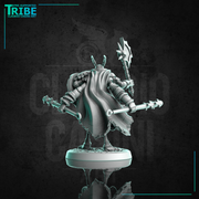 (0257) Male insectoid barbarian warrior with shield axe and clubs - Only-Games