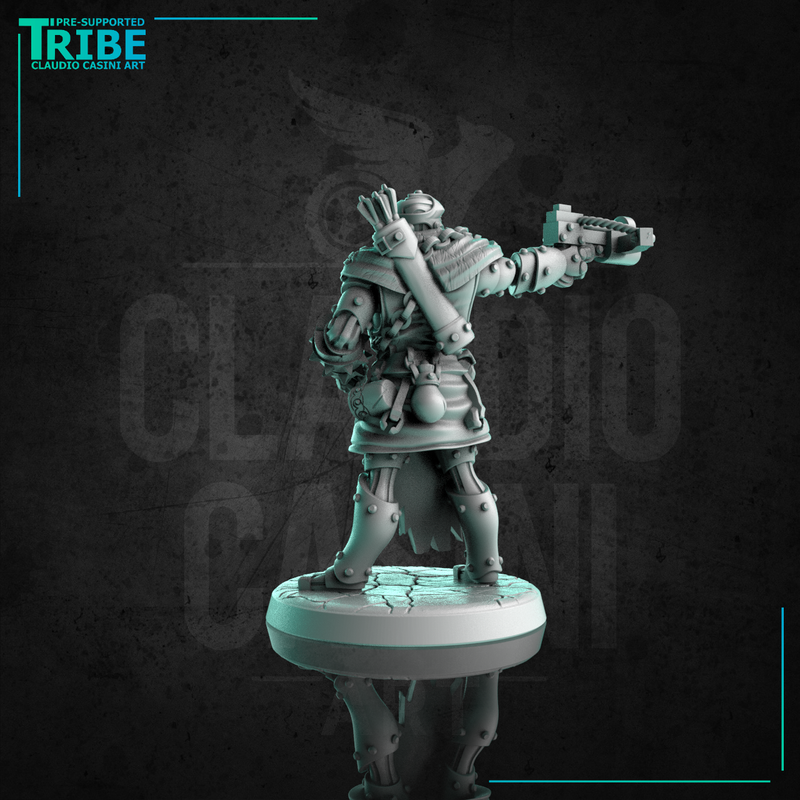 (0248) Male warforged ranger rogue thief with one hand crossbow - Only-Games