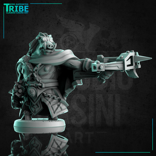 (0282) Male boar folk ranger rogue shooter with a one hand crossbow - Only-Games