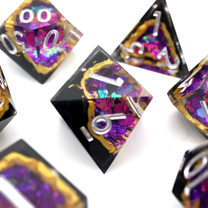 Regal Relic | Geode Dice | 7 Piece Set - Only-Games