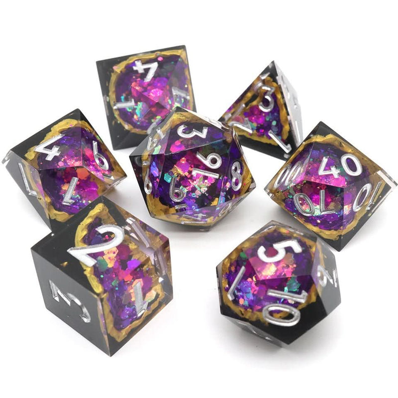 Regal Relic | Geode Dice | 7 Piece Set - Only-Games