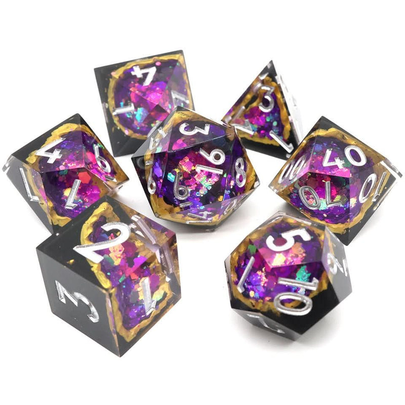Regal Relic | Geode Dice | 7 Piece Set - Only-Games