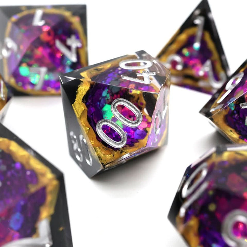 Regal Relic | Geode Dice | 7 Piece Set - Only-Games