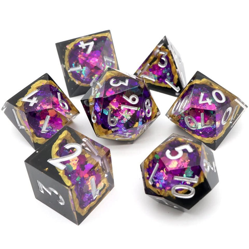 Regal Relic | Geode Dice | 7 Piece Set - Only-Games