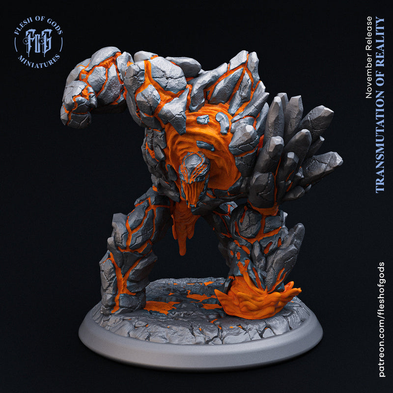 Lava Golem - Transmutation of Reality - Flesh of Gods Wargaming D&D DnD - Only-Games