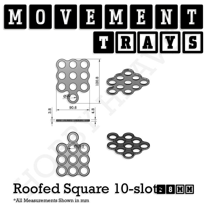28mm Movement Trays for Tabletop Games | Wargaming | Full Range - Only-Games