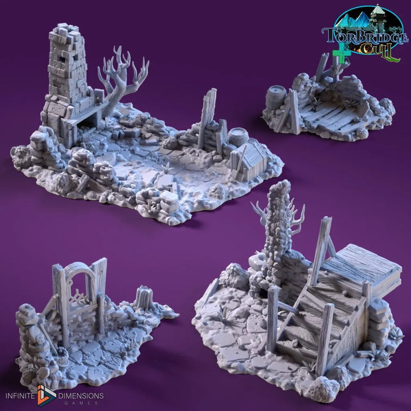 Ruined Building Scatter - Torbridge Cull - Infinite Dimensions Wargaming Terrain D&D DnD - Only-Games