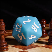 Jester's Bounce | 55mm Luminous D20 Silicone | Blue - Only-Games