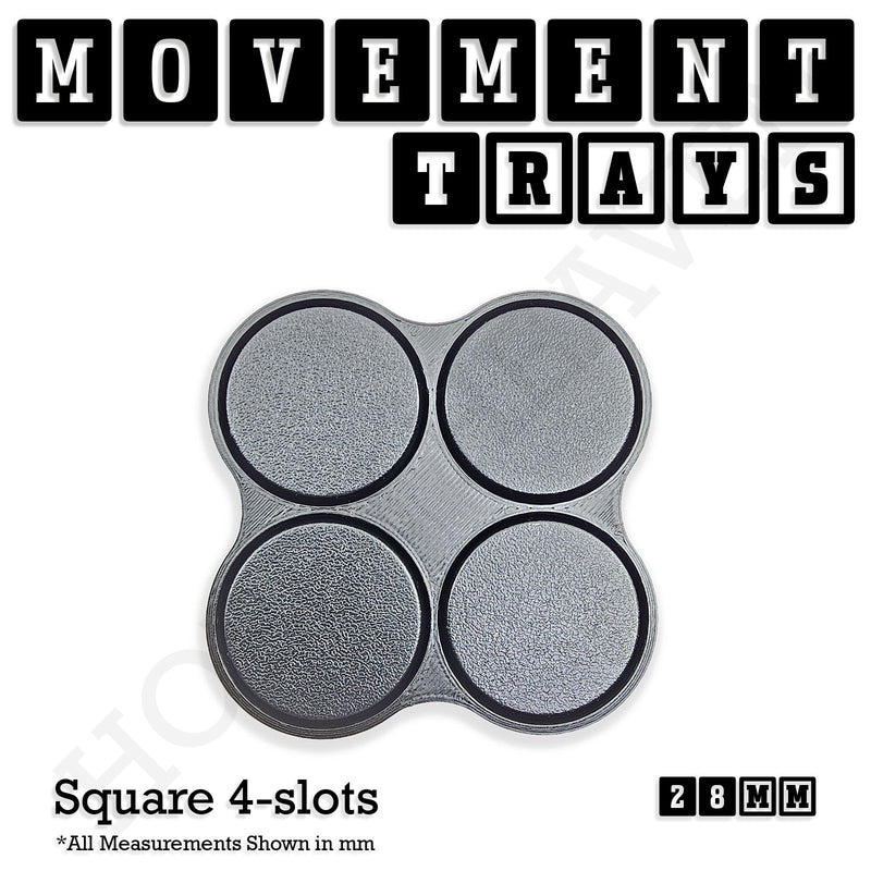 28mm Movement Trays for Tabletop Games | Wargaming | Full Range - Only-Games