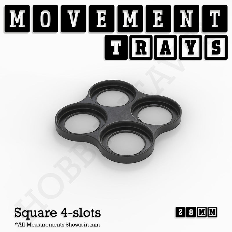 28mm Movement Trays for Tabletop Games | Wargaming | Full Range - Only-Games