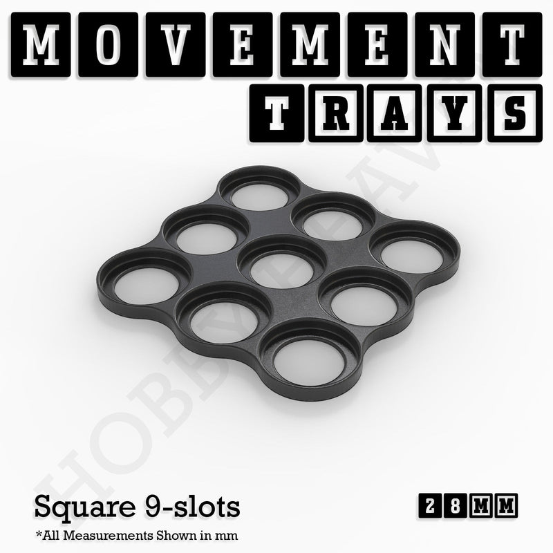 28mm Movement Trays for Tabletop Games | Wargaming | Full Range - Only-Games