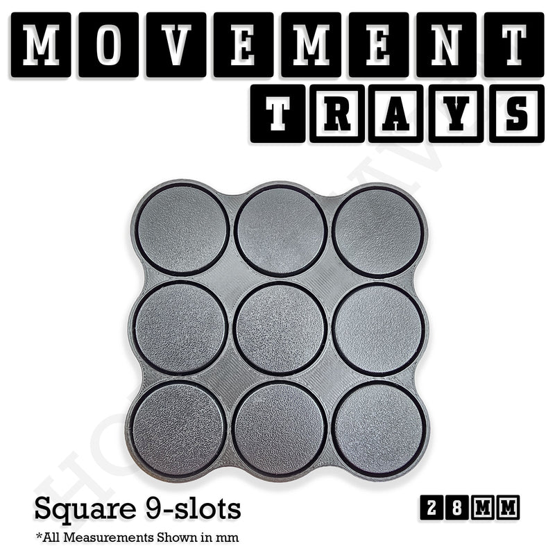 28mm Movement Trays for Tabletop Games | Wargaming | Full Range - Only-Games