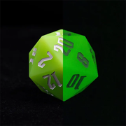 Jester's Bounce | 55mm Luminous D20 Silicone | Green - Only-Games